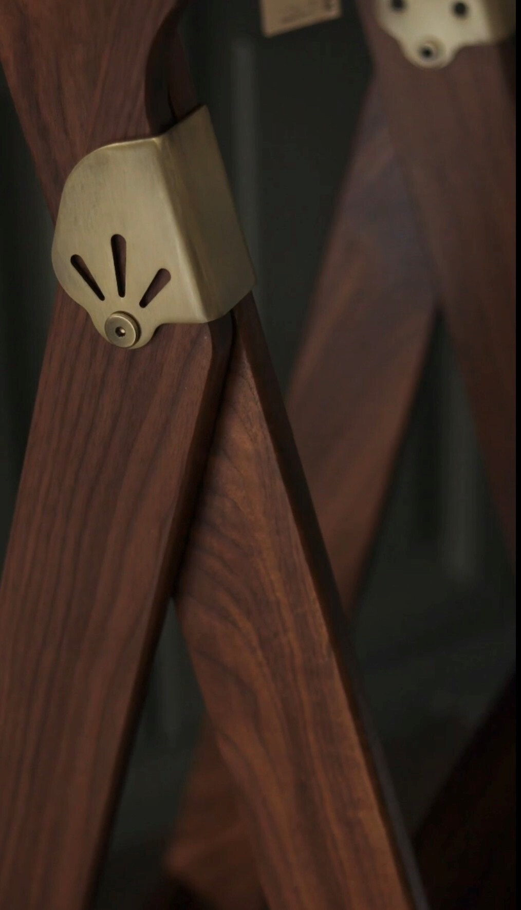 Kayla Crump Pivot Ladder Walnut and Satin Brass 3