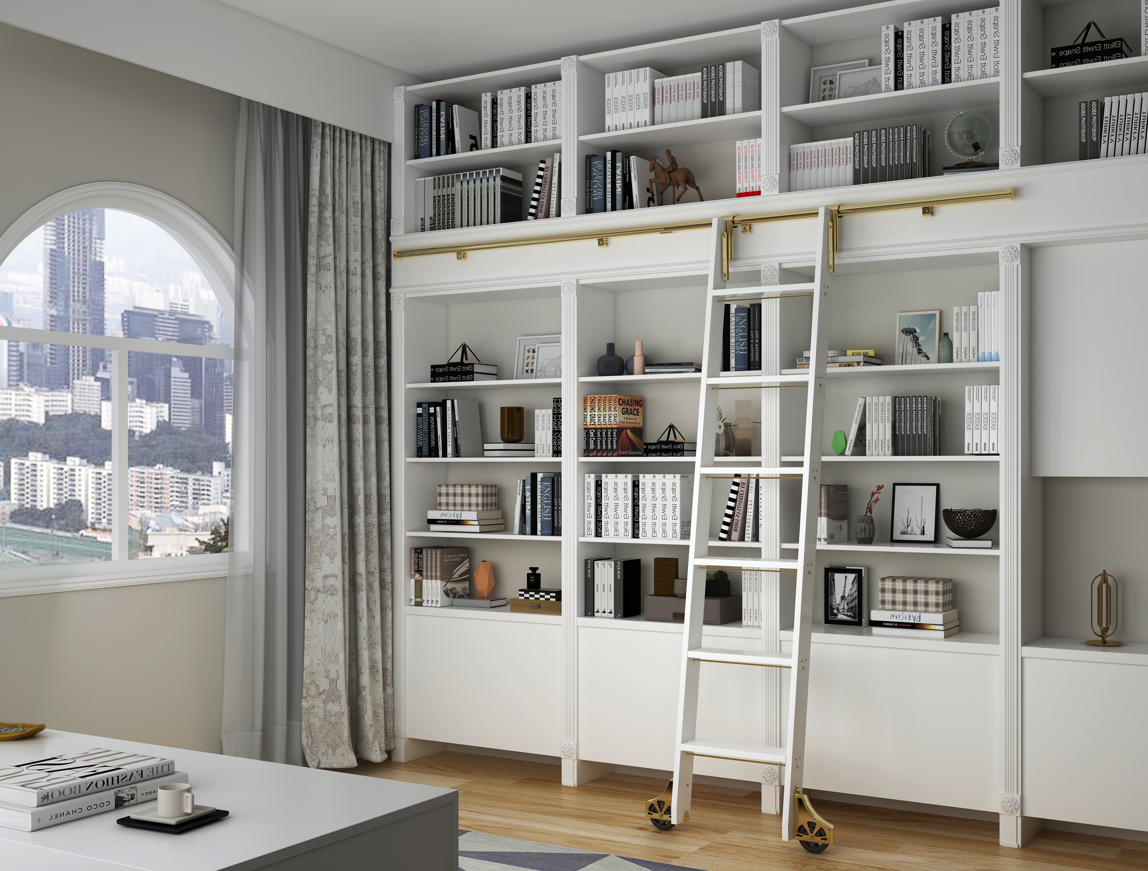 ML_Polished Brass_Maple_White Painted